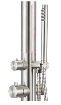 Preview: IDEAL® Gartendusche SYLT Kalt & Warmwasser mit Handbrause